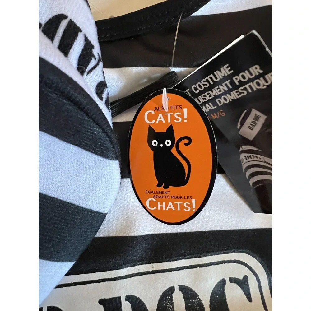 Party Dog Jailbird Prisoner Bad Dog Halloween Costume M/L NWT